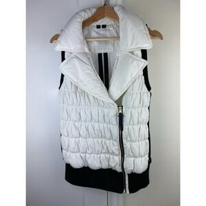 Calvin Klein Women's Size S White Quilted Winter Puffer Vest